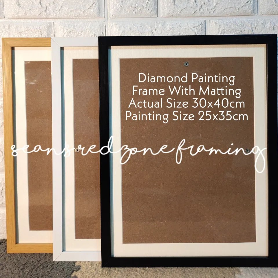 Diamond Painting Frame 30x40 cm with 1 Matting Included (painting size  25x35cm)