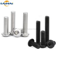 5/10/50 M1.6 M2 M2.5 M3 M4 M5 M6 M8 304 Stainless Steel Black grade 10.9 ISO7380 Hexagon Hex Socket Head Button Allen Bolt Screw Screw Nut Drivers