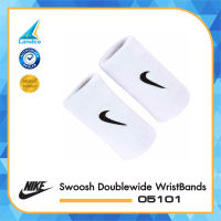 NIKE ผ้ารัด ข้อมือ ไนกี้ Swoosh Doublewide Wrist Bands 05101 WH (White)