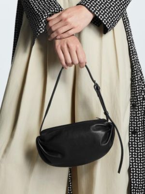 ☬♂ COS womens new pleats niche design hand-carried cowhide dumpling bag underarm single shoulder bag mini small bag trendy