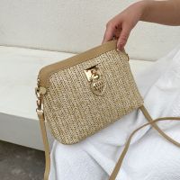 Summer Straw Crossbody Bags For Women 2023 Handmade Woven Shell Handbags Soft PU Leather Shoulder Bags Female Bohemia Beach Bag