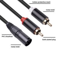 XLR To Dual RCA Audio Cable A1 XLR Male 3 Pin To Dual RCA Male Plug Stereo Audio Cable Amplifier Mixing Plug AV Cable