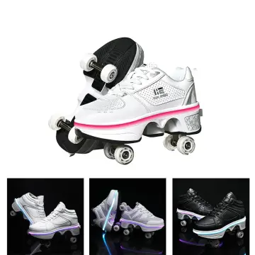 2 2022 Deform Roller Skate Shoes 4 Wheel Children Deformation