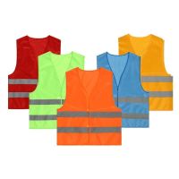 Breathble Security Safety Vest Sleeveless Reflective Clothing with Reflective Stripes Emergency Jacket for Workers