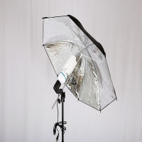 YC1Pcs 83cm 33" Photo StudioYC Video Flash Light Grained Umbrella Reflective Reflector Black Sliver Photo Photography Umbrellas