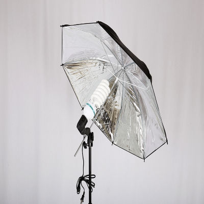 CY 1Pcs 83cm 33" Photo Studio Video Flash Light Grained Umbrella Reflective Reflector Black Sliver Photo Photography Umbrellas
