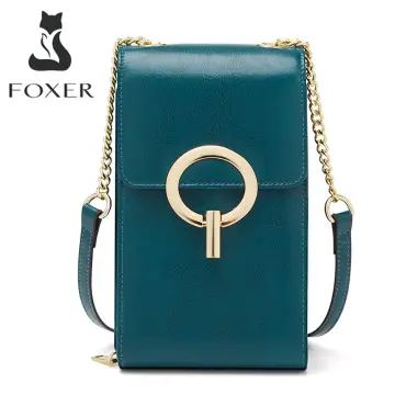 FOXER Leather Crossbody Bags for Women, Genuine Leather Ladies