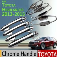 For Toyota Highlander 2014 2015 2016 Luxurious Chrome Door Handle Car Covers Essories Car Stickers Car Styling Kluger GX XU50