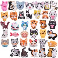 【YF】 1pcs Mix Adorable Cat Shoes Accessories Boys Girls Garden Shoe Buckle Decorations Fit Sandals Wristband Croc Jibz Charm