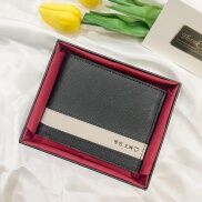 Ví Bóp Nam Khắc Tên Cao Cấp Da Saffiano Nhập Khẩu, Chống Nước