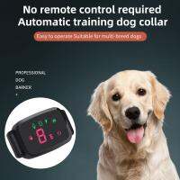 ZZOOI Auto-Control Dog Training Collar Smart HD Digital Display No Remote Automatic Control Collars for Dogs Bark stopper 4 Modes