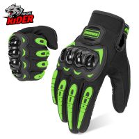 Summer Motorcycle Gloves Touch Screen Breathable Full Finger Gloves Guantes Moto Non-slip Riding Gloves Protective Anti-fall