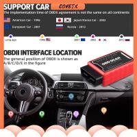 COVETX 327เอล์ม สำหรับ Android iPhone สำหรับ OBD2 สแกนเนอร์ OBD2 สแกนเนอร์ WiFi รถยนต์ เครื่องอ่านรหัสความผิดปกติ เครื่องมือวินิจฉัยปัญหา