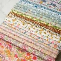 145x50cm Pastoral Floral Twill Cotton Fabric DIY Childrens Wear Cloth Make Bedding Quilt Decoration Home B