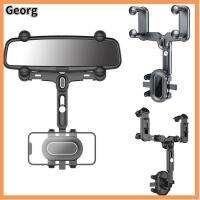 GEORG ของใหม่ พับเก็บได้ หมุนได้360 ° กระจกมองหลัง ขายึด สนับสนุนการสนับสนุน ที่วางโทรศัพท์ในรถยนต์