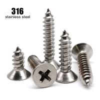 10/50pcs M2 M2.5 M3 M4 M5 M6 High Quality 316 A4-80 Stainless Steel GB846 Phillips Flat Countersunk Head Self Tapping Wood Screw