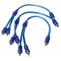 3 Pcs การเชื่อมต่อเสียงสำหรับ1 RCA หญิง2อะแดปเตอร์ตัวผู้ RCA สายตัวแยก