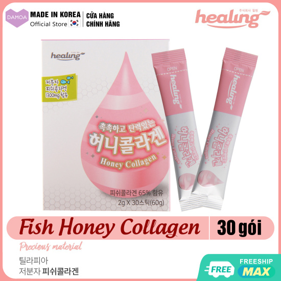 Bột uống collagen nguyên chất từ cá hồi, mật ong, vitamin c - ảnh sản phẩm 1