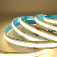 COB LED Strip Light 320 480LED/m High Density Flexible 8mm FOB Tape Light Ribbon RA90 White Warm Nature Dimmable DC12V 24V