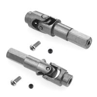 2Pcs Metal Universal Steering Joint Drive Shaft Accessories for WPL C14 C24 C34 B24 B36 MN D90 D91 MN99S RC Car Parts