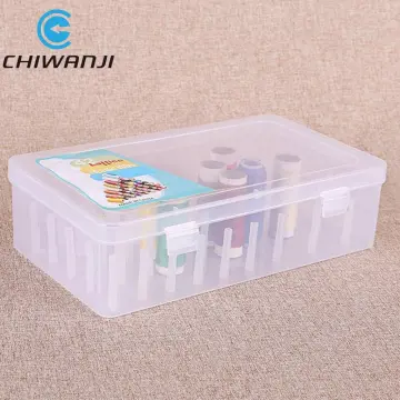 42 Axis Sewing Threads Box Thread Bobbins Empty Sewing Reel Box Sewing Box  Transparent Needle Wire