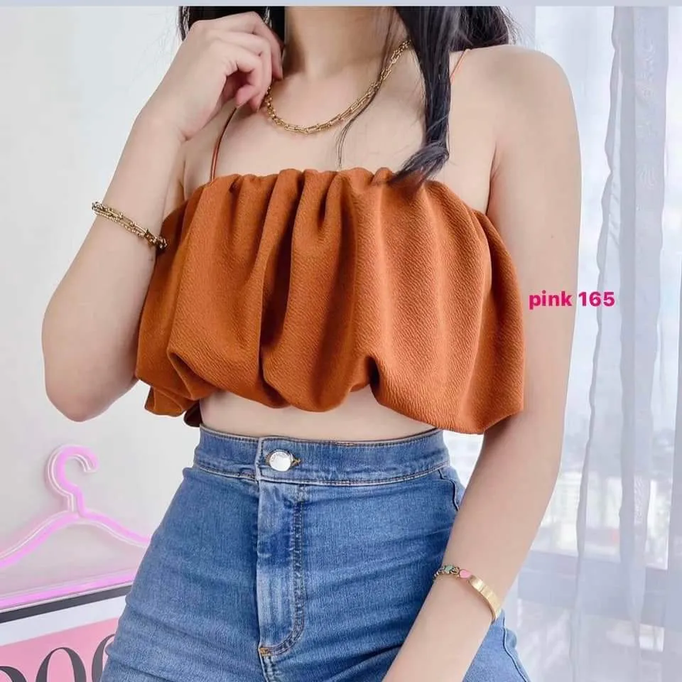 Ruched croptop korean inspired ( CA Clothing co. )