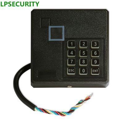 LPSECURITY กันน้ำ WG26 IC 13.56MHZ ป้ายการ์ด RFID ตัวอ่านคีย์แพดสำหรับประตูล็อครหัสผ่านควบคุมการเข้าถึง