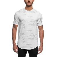 เสื้อยืดผู้ชาย Camouflage Men T-Shirt Quick-drying Tops M-3XL