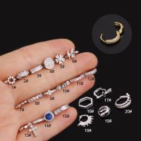 1Pc 20g Classic Design Cz Hoop Earrings Flower Cross Cartilage Helix Tragus Daith Conch Rook Snug Lobe Earring Piercing Jewelry