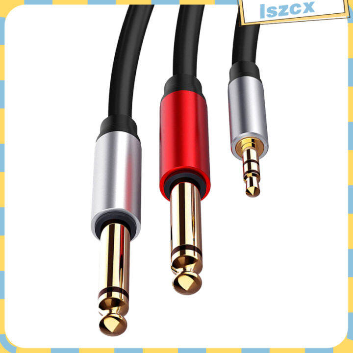 18-inch-trs-stereo-to-dual-14-inch-ts-mono-y-splitter-cable-3-5mm-male-to-2x-6-35mm-male-jack-breakout-cable-cords-5-9ft