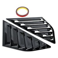 ﹍∋ Car Quarter Side Window Cover Louver Scoop Vent for Ford Focus ST MK3 Hatchback 2012-2018 Bright Black