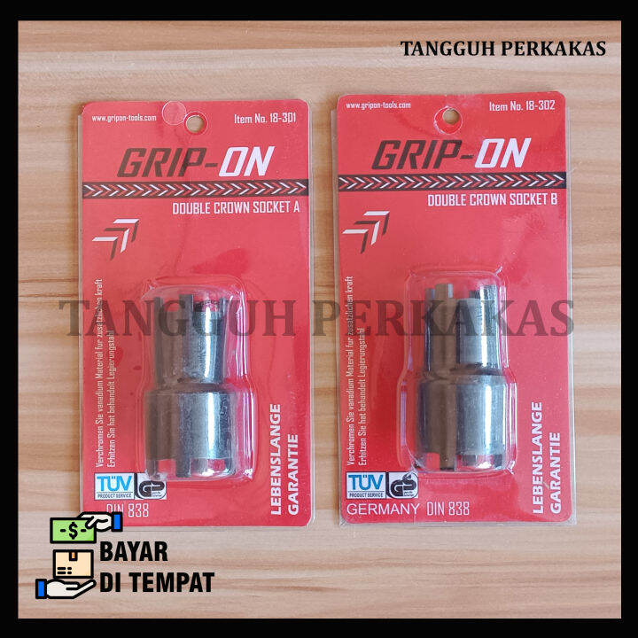 Paket Kunci Mahkota Type A Dan B Grip On Double Crown Socket Type A