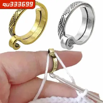 Thimble Ring Adjustable Crochet Finger Ring Ring Sewing