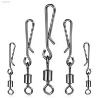 № 50PCS/Fishing Barrel Bearing Swivel Stainless Steel Hanging pin Ring Connector Fishhooks with Interlock Snap Hook for Fishing