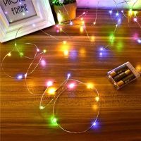 LED Outdoor Light String Fairy Garland Battery Power Copper Wire Lights For Christmas Festoon Party Wedding 8 Colors Fairy Lights