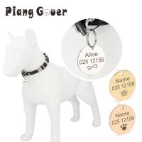 Custom Pet Round Collar Accessories Dog DIY Tag Puppy Cat Kitten Name Message Customized ID Personalized Anti-lost