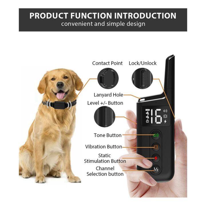 dog-training-collar-wrap-around-shock-1000ft-control-distance-w-3-training-modes-beep-vibration-shock-dog-collar