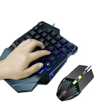 104 Key Gaming Keyboard and Mouse Light Up Keyboard Mechanical Keyboard  Hand Feeling RGB Backlit Keyboard Gaming Accessories Portable Computer