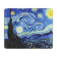 【jw】✌✟  Van Gogh Night Custom Gamer Non Rubber Base Mousepad Office Desk Painting