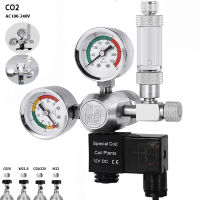 ZRDR DIY พิพิธภัณฑ์สัตว์น้ำ CO2 Regulator แม่เหล็ก Solenoid ชุดตรวจสอบวาล์วอุปกรณ์ตู้ปลา CO2ระบบควบคุมเครื่องปฏิกรณ์เครื่องกำเนิดไฟฟ้าชุด