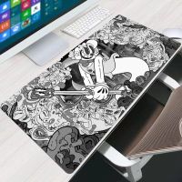 Art Grey Office Laptop Table Pad แผ่นรองเม้าส์ขนาดใหญ่อะนิเมะ แผ่นรองเม้าส์แป้นพิมพ์แป้นพิมพ์ อุปกรณ์เกม แผ่นรองโต๊ะนุ่มสำนักงาน