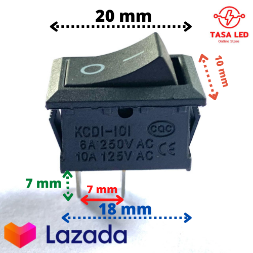 สวิตช์เปิดปิด-สวิตช์-2ขา-6a-250v-ac-10a-125v-ac-สวิตช์-2ทาง-สวิตช์ดำ-เปิด-ปิด-ขนาด-20-x-11-x-18-mm-ส่งฟรี-มีเก็บปลายทาง