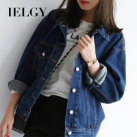 IELGY Slim Cowboy Jacketผู้หญิงแจ็คเก็ตสั้นป่า