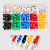 260PCS C45 Pin Insert Cold Pressed Terminal Block Copper Duck Nose DZ47 Air Breaker Pin Connector Electrical Circuitry  Parts