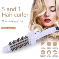 Professional Hair Curlers Hair Styling Tool Curling Iron Electric Corrugation For Hairs Curler Foldable Wave Straight Double UseTH