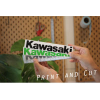 Sticker สติ๊กเกอร์ ลาย Kawasaki งานไดคัท มีหลายสี หลายขนาดให้เลือก สติ๊กเกอร์ติดได้ทุกที่ สติ๊กเกอร์แต่งรถ แต่งมอไซค์