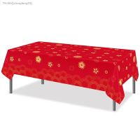 ¤✓♝ 130x220cm 2023 Happy Chinese New Year Spring Festival Party Disposable Tableware Sets PE Tablecloths Party Decorations Backdrops