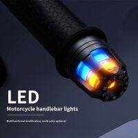 รถจักรยานยนต์ LED H Andlebar End เลี้ยวไฟ DC 12โวลต์สีขาวสีเหลืองสีฟ้าสีแดงกะพริบจับมือจับไฟกระพริบเครื่องหมายด้านข้างมือโคมไฟ