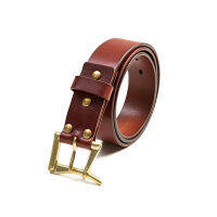 [COD]Maden Men S Young American R Top Layer Planted Leather Convenient Belt - Ami Khaki