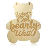 We Can Bearly Wait Baby Shower Guest Book Alternatives Wooden Bear Baby Shower Sign in Guest Book for Boy Girl Guest Advice Baby Book with Blank Pages Baby Shower Book Keepsake Gift for Mom